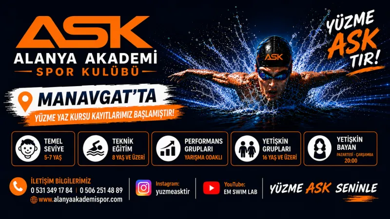 Manavgat Yaz Kursu Yüzme kayıtlarımız başladı