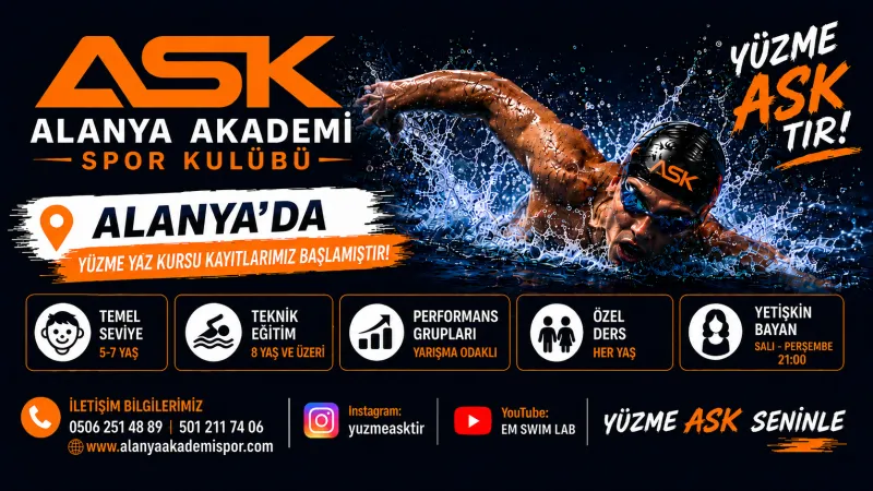 Alanya'da Yaz Yüzme Kayıtları başlamıştır